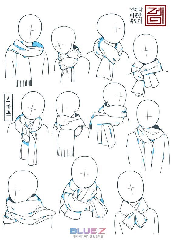 围巾的系法参考