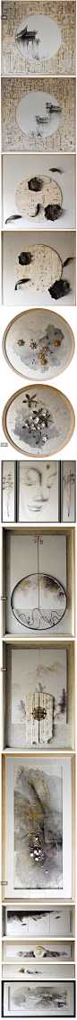 DH02 东方元素雕塑立体水墨装饰画 现代中式风格软装设计方案素材-淘宝网 