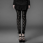 设计师品牌PUNK RAVE2014春装新款哥特式超弹力性感女式打底长裤