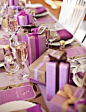 Purple table setting