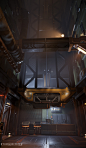 Star Citizen: Lorville - Habs Lobby, Boy Sichterman : I was responsible for the level art and dressing for the habitation lobby in Lorville, Star Citizens first big landing zone. The art director, Ian Leyland provided me with a visual target for the exter
