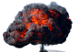 爆炸效果 蘑菇云 光雾 光圈 光 火焰 火苗 PNG透明背景素材@两秒视觉