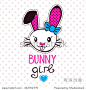 可爱的兔女郎，幻想少女的插画，女孩子的T恤设计模板-动物/野生生物,艺术-海洛创意(HelloRF)-Shutterstock中国独家合作伙伴-正版图片在线交易平台-站酷旗下品牌