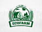 Eco Farm Crest Logo farming wheat tree nature logotype landscape sun eco mark stock logo logo template emblem crest farm