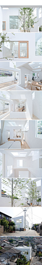 【日本设计师OYTA--白色的房子】你有想象过住进一间全是白色的房子么？看看日本设计师OYTA的作品，里外都是白色的墙，大大的窗户，住进这样的房子肯定是感觉很舒畅的。但是很明显对于当代人越来越注重的隐私来说，这样的房子是不适合居住的。难道不是么？