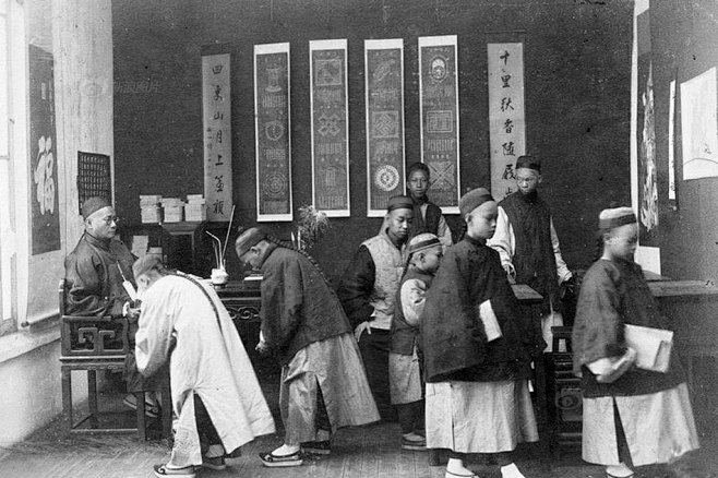 1870年代私塾里的学生