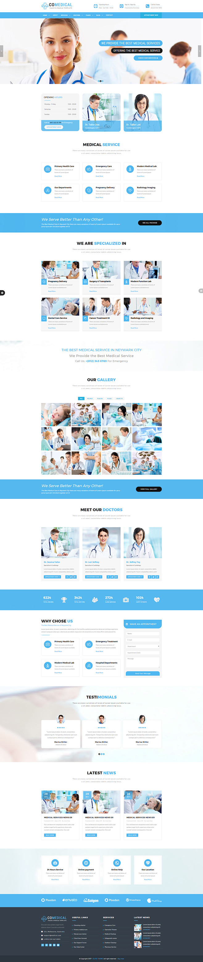 绿色专科医院网站HTML5模板兼容手机医...