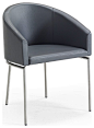 Anthracite Leather Dining Chair SM 69 modern dining chairs