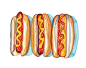 Trois hot dogs by Laura Manfre, via Flickr