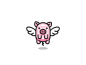 Flying Pig logo animation kreatank cute animation logo gif pork wings pig flying