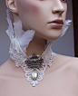 Bridal feather collar by Pinkabsinthe on deviantART