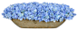 Artificial Fresh Blue Hydrangea In Crackle Oval Ceramic transitional-artificial-flower-arrangements