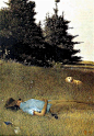 美国当代新写实主义画家 Andrew Wyeth 安德鲁·怀斯