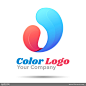 彩色立体logo矢量素材