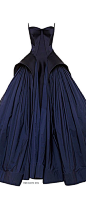 Zac Posen Royal Blue Tafetta Gown Resort 2015: 