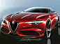 Alfa Romeo Giulia Design Sketch (Source: Auto&Design Magazine): 