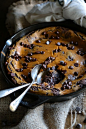 Triple Chocolate Pumpkin Cheesecake Skillet Brownie