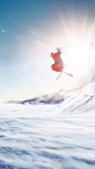 摄影空中滑雪阳光照耀雪地H5背景素材 风景 设计图片 免费下载 页面网页 平面电商 创意素材