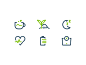 Matcha - Health Benefits Icons : Icon set representing the health benefits of consuming Matcha Tea.