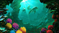 Animal, Artistic, Coral, Dolphin, Underwater wallpaper preview