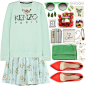 A fashion look from July 2014 featuring embroidered sweatshirts, pleated mini skirt and heel platform shoes. Browse and shop related looks.
