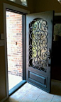 gorgeous front door - wrought iron