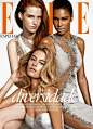 Magdalena Jasek, Camille Rowe, Ysaunny Brito by Nicole Heiniger for Elle Brazil February 2014