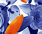 Floral : Vector graphics + photography.