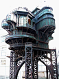 Steampunk treehouse, built for the movie “City of Lost Children,” 1995.