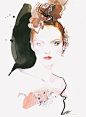 Illustration by David Downton Lily Cole in Christian LaCroix couture spring/summer 2005 More