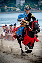 Japan, horse back archery, Yabusame