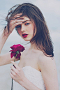 Deep red lips & light rosy cheeks | Weddingish: 