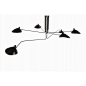 The Nicklas 6 light chandelier is a carbonized steel construction finished in white. At the end of each arm is a scoop-like shade that can be adjusted up and down or from side to side to direct lighting over a wide reaching area. Each arm takes an E12 60W