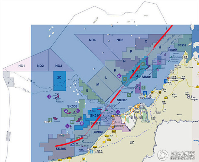 马来西亚近海石油区块划分