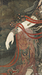 法海寺壁画 水月观音 明代
神品。法海寺建于明正统四年（1439年），其中壁画以这幅水月观音为翘楚。《楞严经》记载，观音有三十三种化身，以适应不同传教说法的场合，“水月观音”即寓意一切如“镜中之花、水中之月”，即代表佛法义理的“空”。这幅水月观音，最震撼的是使用了“沥粉贴金”技法来勾画 ​​​​...展开全文c