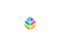 Leaf / ink drop logo design