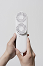 Twin Portable Fan : NEXT Generations of Portable FanIt is a project that research and development production from 250 designs for 2 years.New Definition of Portable FanCommercial portable fans have large wings, making them difficult to carry in a bag or i