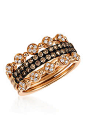 Le Vian® Chocolate Diamonds® and Vanilla Diamonds® Ring in 14k Strawberry Gold®