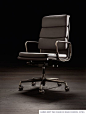 #Eames #SoftPad Chair in Dark Chrome #Vitra: