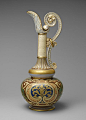Ewer, 1886–90  Made by the Faience Manufacturing Company (1881–1892)  New York City  Cream-colored earthenware@北坤人素材