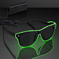 Amazon.com: EL Wire Green Neon Sunglasses: Toys & Games