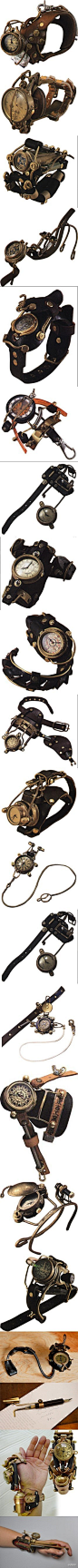 #列猎奇# Steampunk clock work by Haruo Suekichi