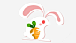 中秋节拿萝卜的可爱兔子卡通高清素材 胡萝卜 免费下载 页面网页 平面电商 创意素材 png素材