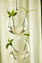 日式花瓶现代时尚花瓶悬挂玻璃透明简约花瓶zakka家居装饰花瓶