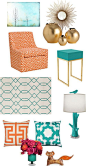 Tangerine   Teal Color Combo via The Blissful Bee Blog@北坤人素材