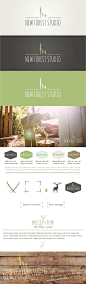 New Forest Studio logo and branding for Wedding Photography business, with hand-lettered typefaces and lots of woodsy, organic elements