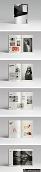 时尚简洁画册 黑白色简介画册封面设计 创意画册内页欣赏 经典企业宣传册案例 优秀画册