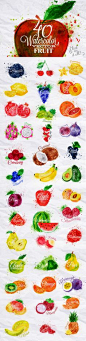 Fruit Watercolor by Anna on Creative Market