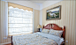 美式混搭风格三居125平家居卧室床背景墙壁画装修效果图