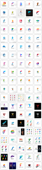 字母系列F LOGO商标设计vi素材包 ai矢量源文件淘宝店标微商标志-淘宝网